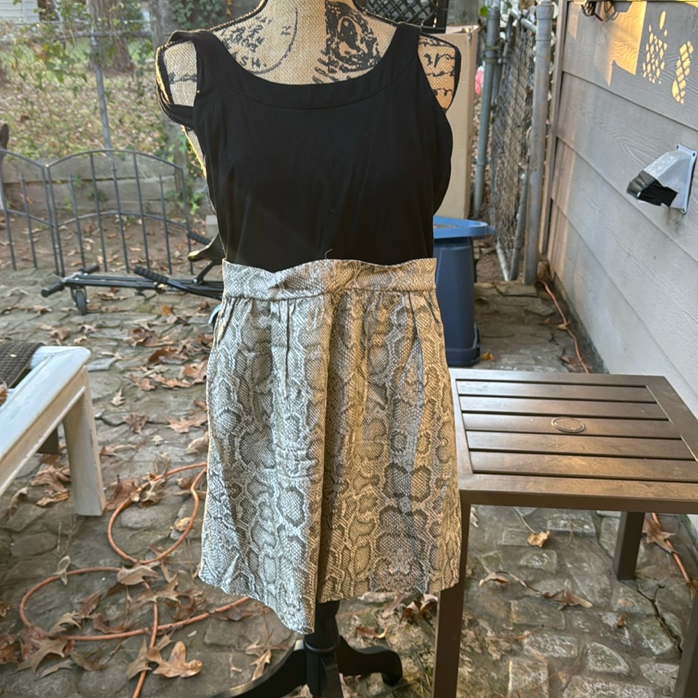 Eight Sixty Snake Skin Skirted Dress Size Small